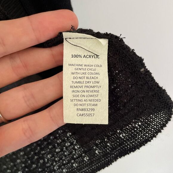 Tiana B. Cropped cardigan NWT size medium black - Picture 4 of 5